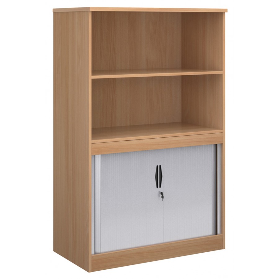 Systems Combination Bookcase With Horizontal Tambour